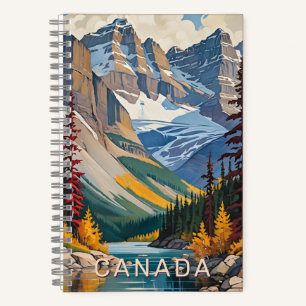 Custom Text Canada Travel Poster Notizbuch