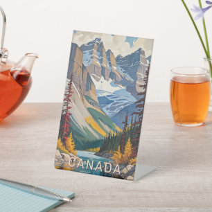 Custom Text Canada Travel Poster Sockelschild