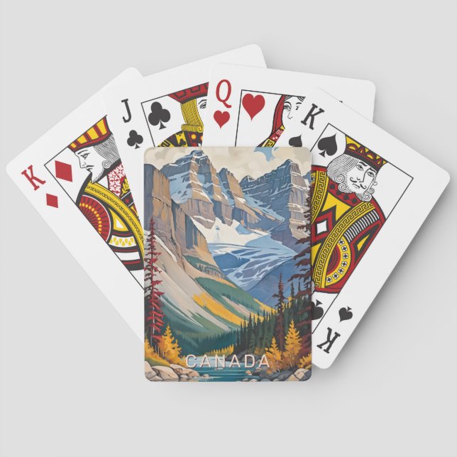 Custom Text Canada Travel Poster Spielkarten (Rückseite)