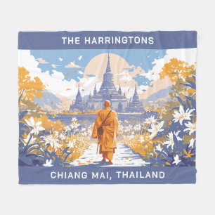 Custom Text Chiang Mai Thailand Fleecedecke
