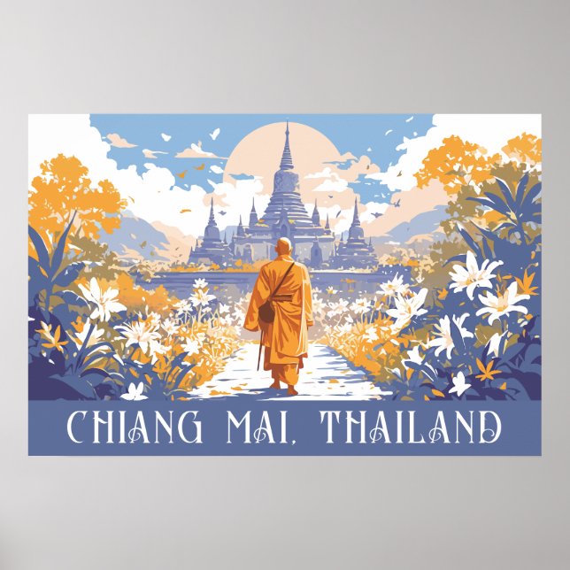 Custom Text Chiang Mai Thailand Poster (Vorne)