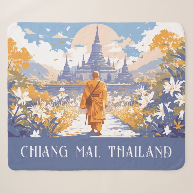 Custom Text Chiang Mai Thailand Sherpadecke (Vorderseite (Horizontal))