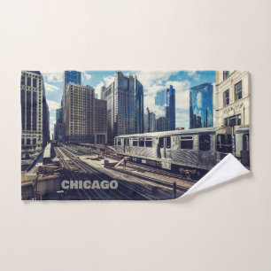 Custom Text Chicago USA Handtuch