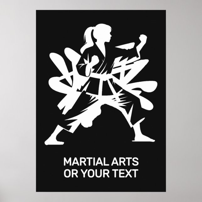 Custom Text & Color Martial Arts Poster (Vorne)