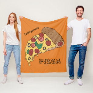 Custom Text & Color Pizza Slice Werbetücher Fleecedecke