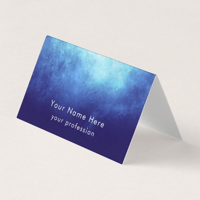 Custom Text Cool Modern Nebula Personalized  Visitenkarten (Vorderseite)