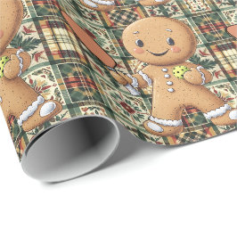 Custom text Crumbly Christmas Kundgebung Gingerbre Geschenkpapier