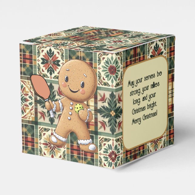 Custom text Crumbly Christmas Kundgebung Gingerbre Geschenkschachtel (Vorderseite)
