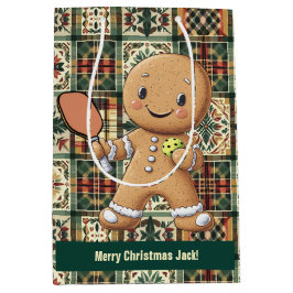 Custom text Crumbly Christmas Kundgebung Gingerbre Mittlere Geschenktüte
