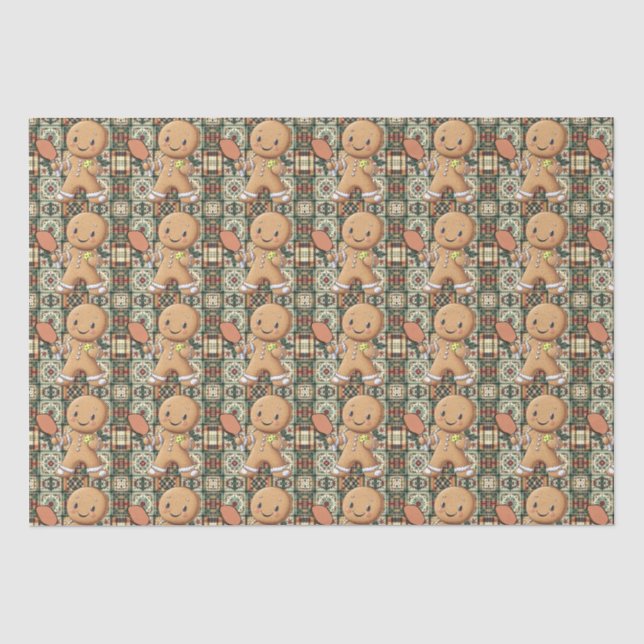 Custom text Crumbly Christmas Kundgebung Gingerbre Seidenpapier (Vorderseite)