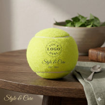Custom Text Established Tennis Ball Brand Design