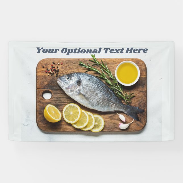 Custom Text Fish Dorado Banner (Horizontal)