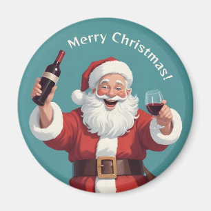 Custom Text Funny Betrunken Santa Magnet