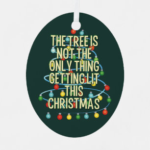 Custom Text Funny Lit Weihnachtsbaum Ornament Aus Metall