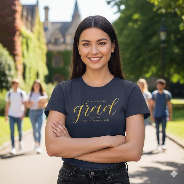 Custom Text Graduation Tee –Modern Tri-Blend Style (Custom Text Graduation Tee –Modern Tri-Blend Style)