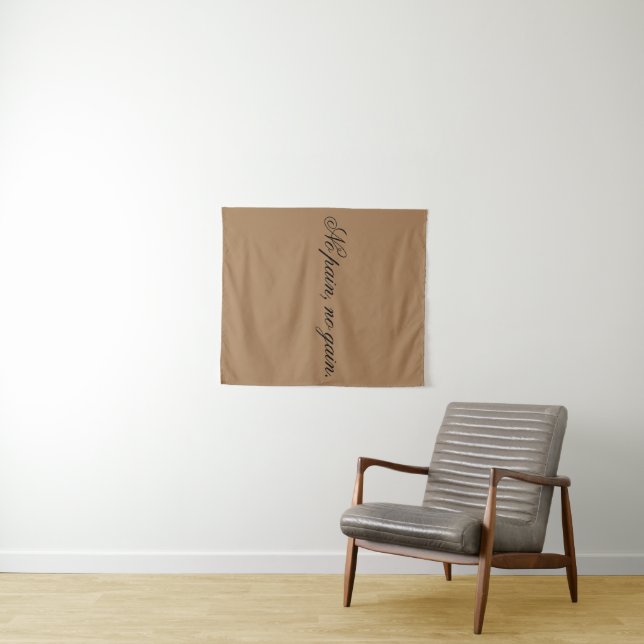 Custom text | gym motivation | And Light Brown, Wandteppich (Beispiel (Horizontal))