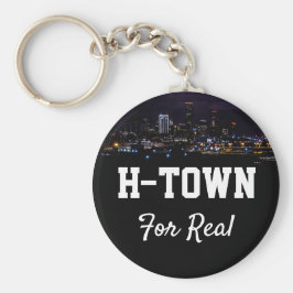 Custom Text H Town for Real Downtown Houston Texas Schlüsselanhänger