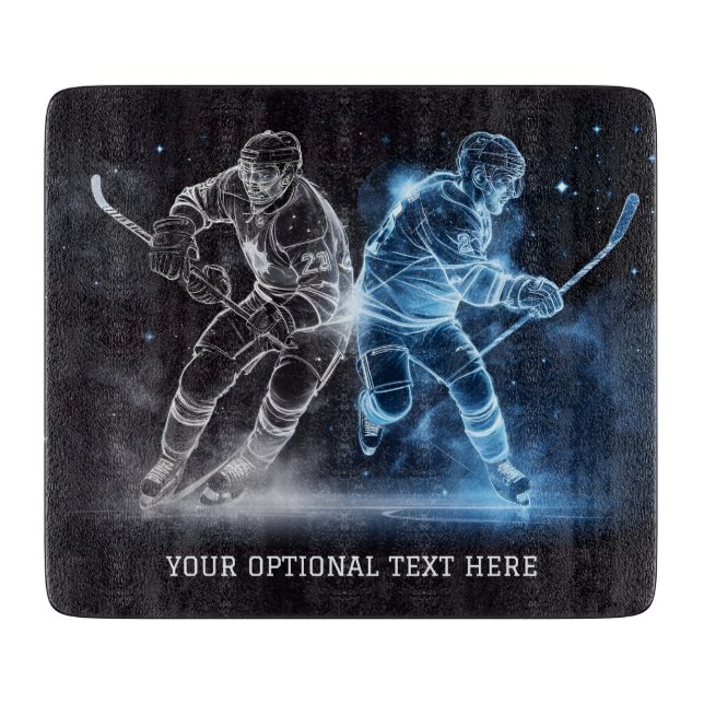 Custom Text Ice Hockey Schneidebrett (Vorderseite)
