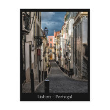 Custom Text Lissabon Street, Portugal Postcard