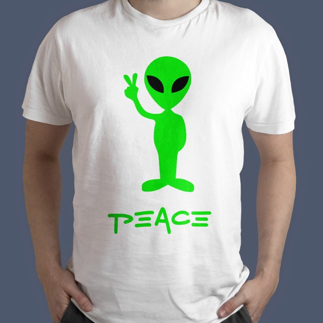 Custom Text Little Green Man T-Shirt (Von Creator hochgeladen)