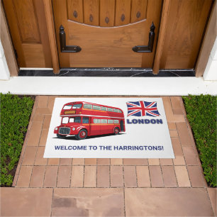Custom Text London - England Fußmatte