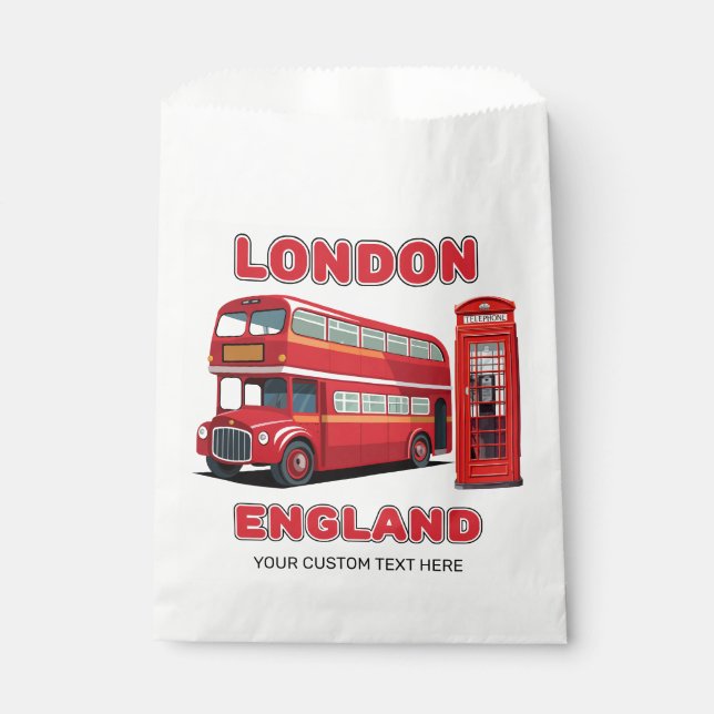 Custom Text London - England Geschenktütchen (Vorderseite)