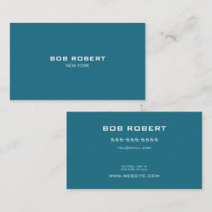 CUSTOM TEXT - Minimalistische, Aquamarine Visitenkarte