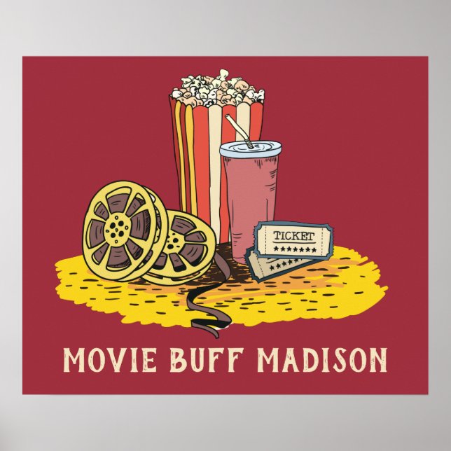 Custom text Movie Buff Poster (Vorne)