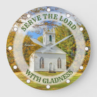 Custom Text New England Church im Herbst