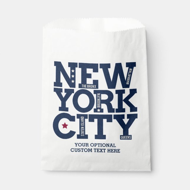 Custom Text New York City Geschenktütchen (Vorderseite)