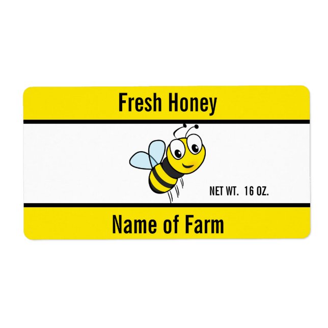 Custom Text on Honey Jar Label (Vorne)