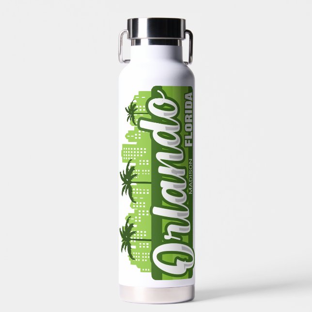 Custom Text Orlando Florida Trinkflasche (Vorne)