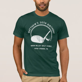 Custom Text Personalized Golf Event T-Shirt