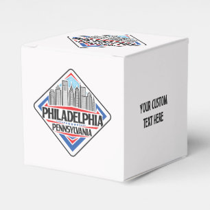 Custom Text Philadelphia Pennsylvania Geschenkschachtel