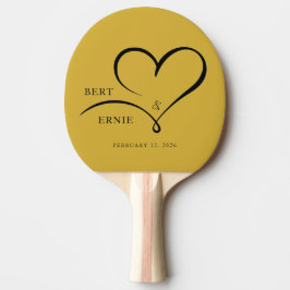 Custom Text Ping Pong Paddle Wedding FavorKeepsake Tischtennis Schläger