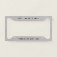 Custom Text Premium Brushed Silver Metal Texture