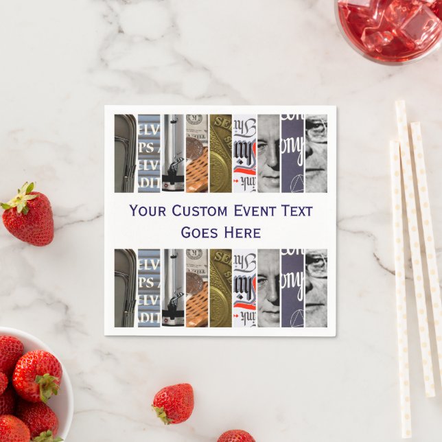 Custom Text Slices of A Meeting | 12 Step Recovery Serviette (Beispiel)