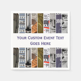 Custom Text Slices of A Meeting | 12 Step Recovery Serviette