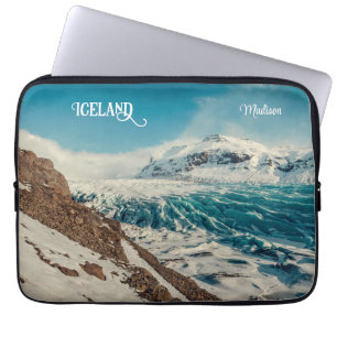 Custom Text Solheimajokull, Island Laptopschutzhülle
