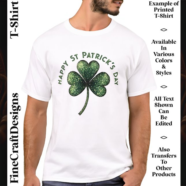 Custom Text St Patrick's Day 04 Irish Party T-Shirt (Von Creator hochgeladen)