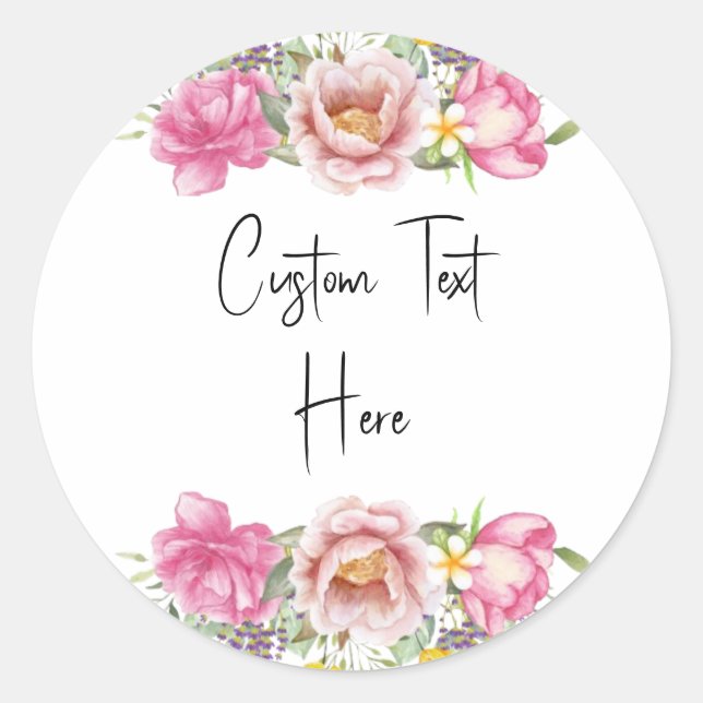 Custom Text Sticker (Vorderseite)