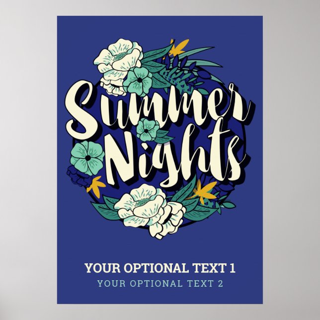 Custom Text Summer Nights Poster (Vorne)