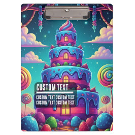Custom Text Sweet Dreams Cake Art Whimsical Purple Klemmbrett