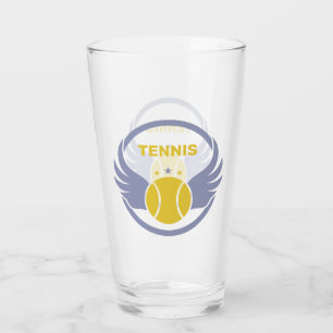Custom Text Tennis Ball mit Flügen Glas
