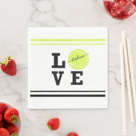 Custom Text Tennis Ball Racket Party Bankett Serviette