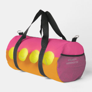Custom Text Tennis Balls Duffle Bag