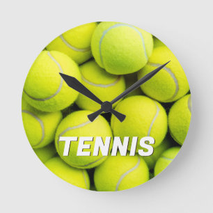 Custom Text Tennis Balls Runde Wanduhr