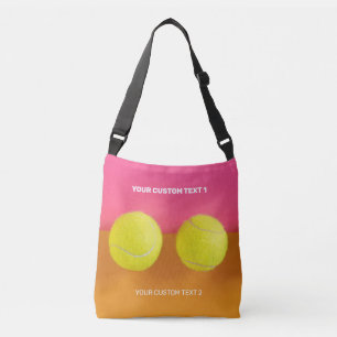 Custom Text Tennis Balls Tragetaschen Mit Langen Trägern