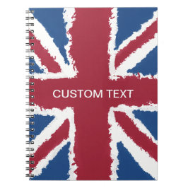 Custom Text Union Jack Flag Art von Heva Weva Notizblock