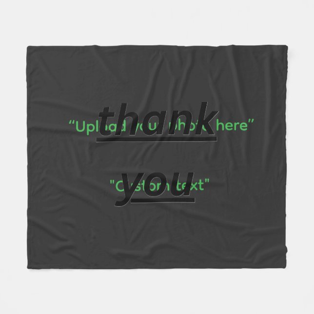 Custom Text & Upload Your Photo Personalized Fleecedecke (Vorderseite (Horizontal))